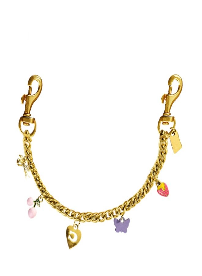 LSBDJDL Cute Cherry Gold Bag Charms Wallet Chain Keychains Purse Accessories For Women (cherry) - Image 1